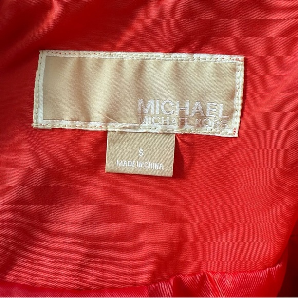 Michael Kors Vibrant Red Utility Jacket, Size S - Picture 3 of 14